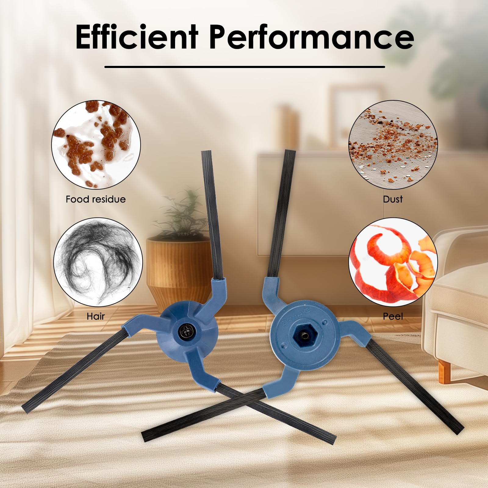 (8 Pack) X10 Pro Omni Side Brushes for Eufy X10 Pro Omni Robot Vacuum Cleaner, Replacement Side Brush Kit, Edge Sweeping Brushes, Corner Brush Accessories Kit, Vacuum Attachments Brushes