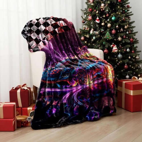 Blanket for Boys Girls Teens Kids, Soft Cozy Throw Blanket, Plush Fleece Blanket Blankets Accessories for Bed Couch Living Room Home (Racing, 60"x50")