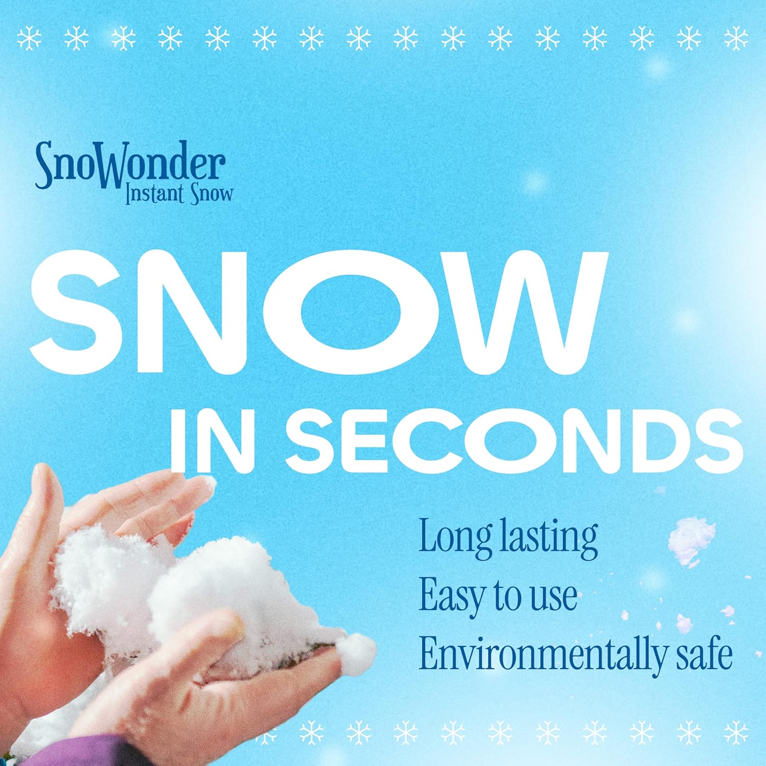 SnoWonder Instant Snow | Create 36 Gallons of Realistic Fake Snow for Fun Crafts & Cloud Slime