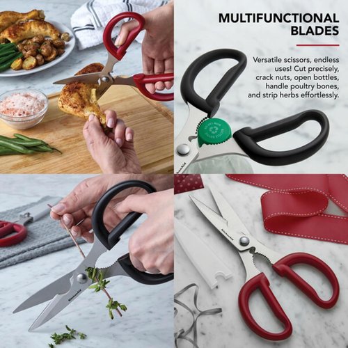 KitchenAid Multipurpose Shear Set - Versatile Scissors with Nutcracker & Bottle Opener | Ergonomic Handles, 2-Piece