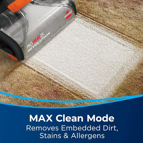Bissell ProHeat 2X Revolution Pet Carpet Cleaner - Full Size, Powerful Cleaning, Orange