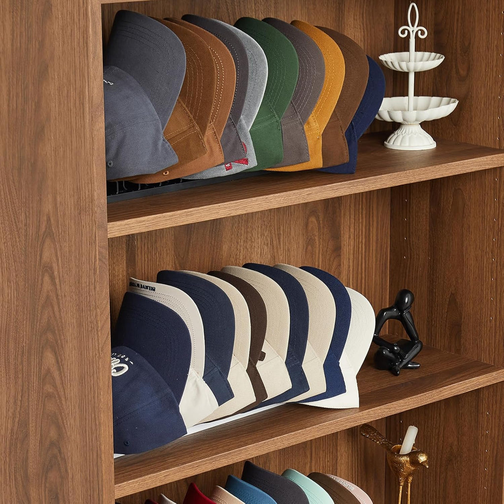 MACOPRO Hat Organizer - Wall-Mounted Baseball Cap Rack | 2 Pack Storage Solution for Up to 40 Hats