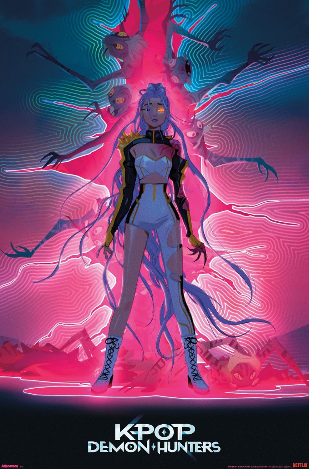 Netflix KPop Demon Hunters 2025 - Rumi Dimensional Rip Wall Poster | Unframed 34L x 22.4W