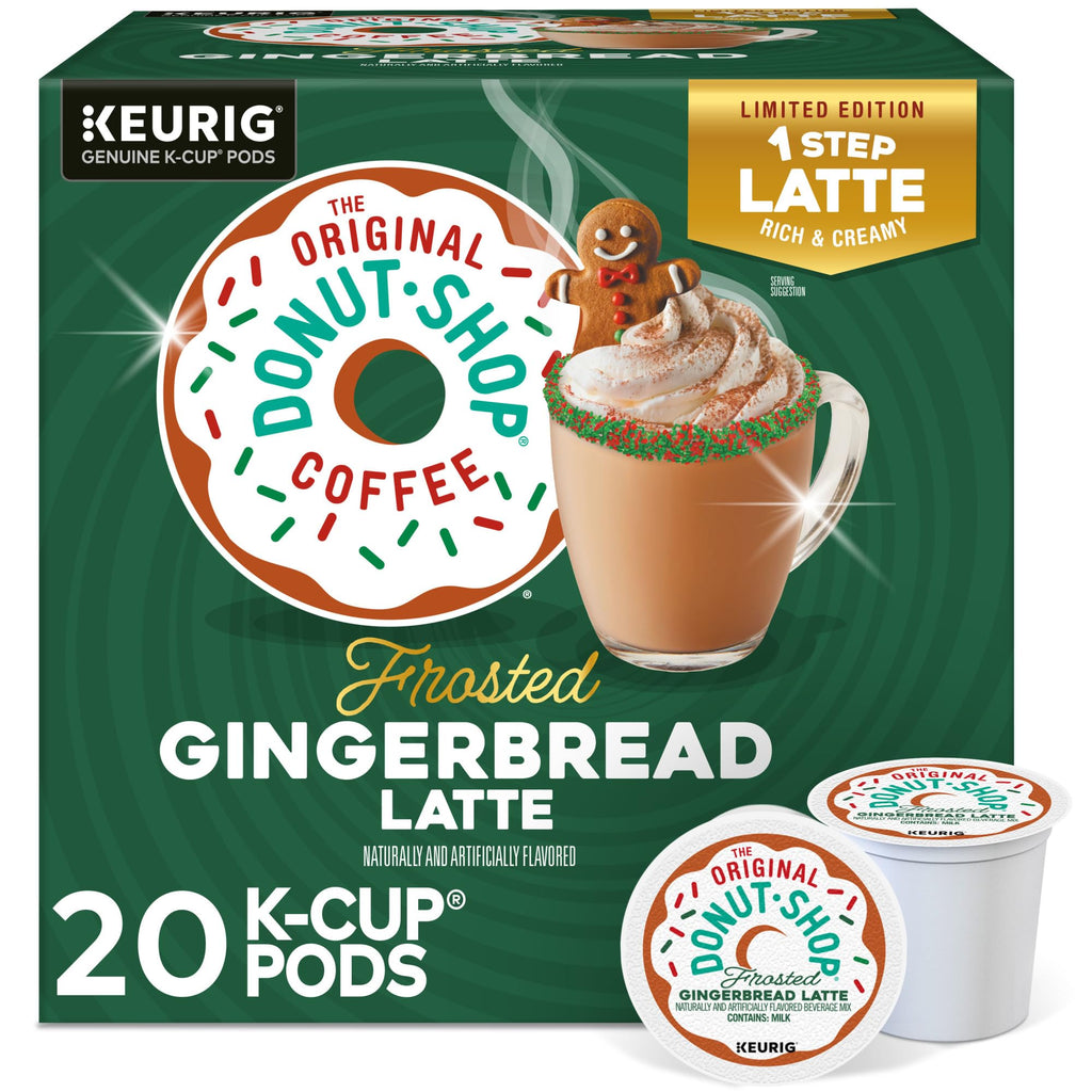 The Original Donut Shop One Step Latte, Frosted Gingerbread, Keurig Single Serve K-Cup Pods, 20 Count