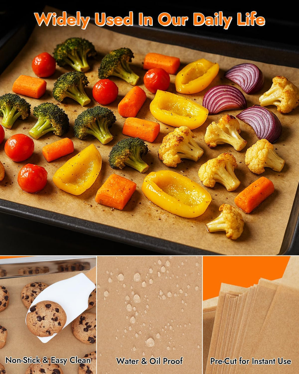 YQL Unbleached Parchment Paper Sheets - 150PCS Pre-Cut 9x13 Inch Non-Toxic Baking Liners