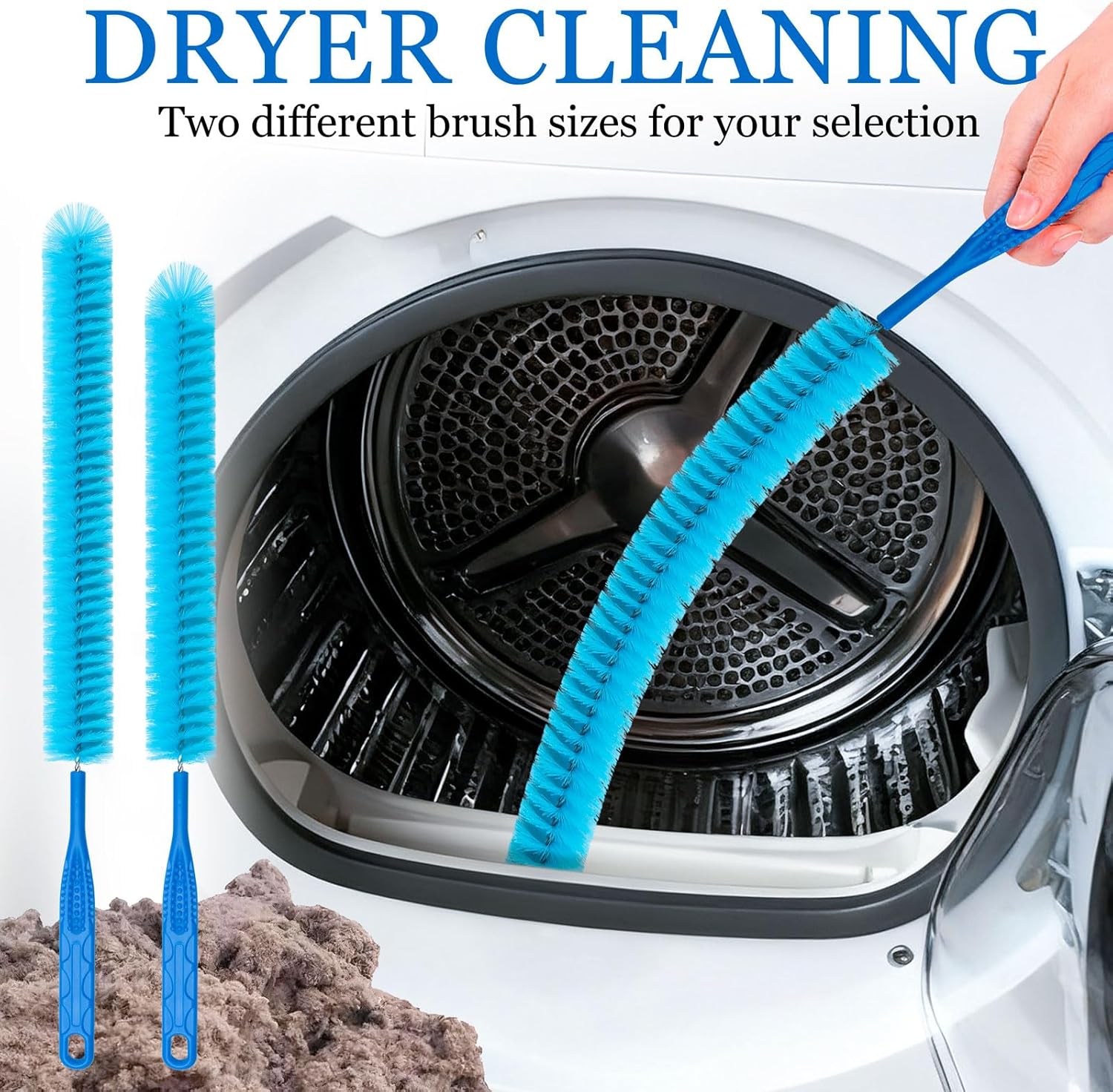 Skiennix Dryer Vent Cleaner Kit - Includes Lint Brush & Coil Cleaning Brush for Home Use