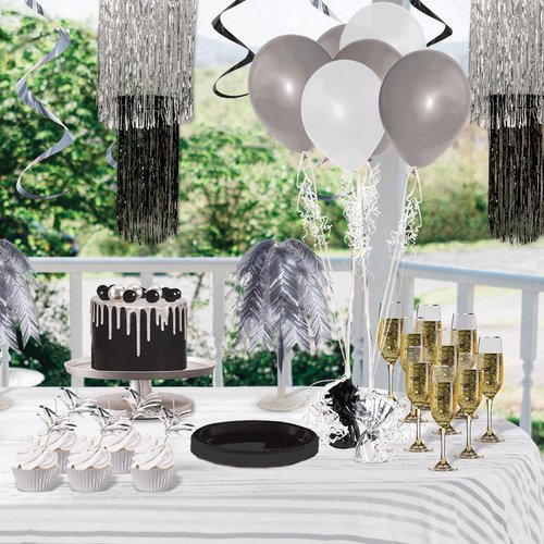 Beistle Metallic Wrapped Balloon Weight – 6 Pack, Silver Balloon Centerpiece Bouquet Holders, Party Decoration Accessories for Birthdays, Weddings, Graduations, and Retirement Celebrations, 6 Oz