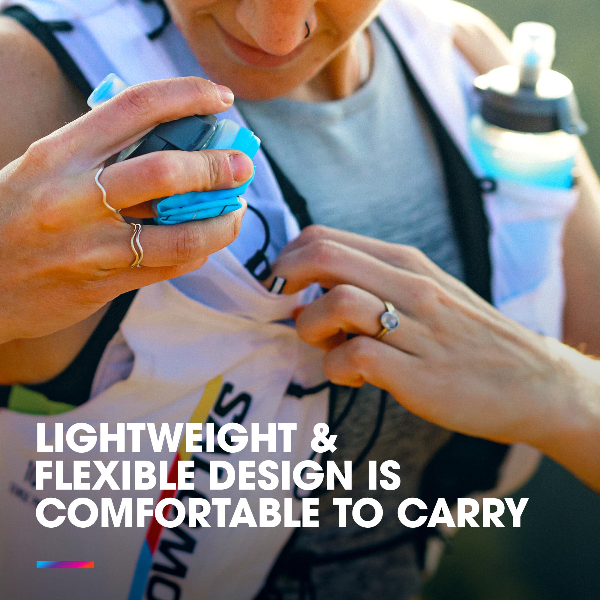 HydraPak UltraFlask Speed 500ml - Collapsible Soft Flask Water Bottle for Hydration Vests and Running Packs with Easy Open Cap (500ml / 17oz)