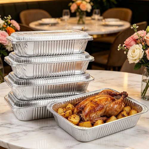 Aluminum Pans 9x13 Inch - Disposable Baking Pans with Clear Lids | 10 Pack for Meal Prep & Storage