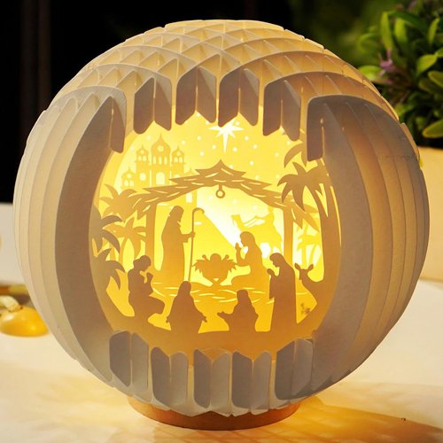 Light Up Nativity Scene - LED Indoor Tabletop Decorations | Small Christmas & Easter Religious Gifts