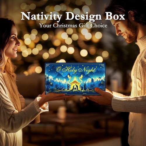 Homemory Flameless LED Pillar Candles - Battery Operated Nativity Scene Decor | 5 Pack with Remote Timer