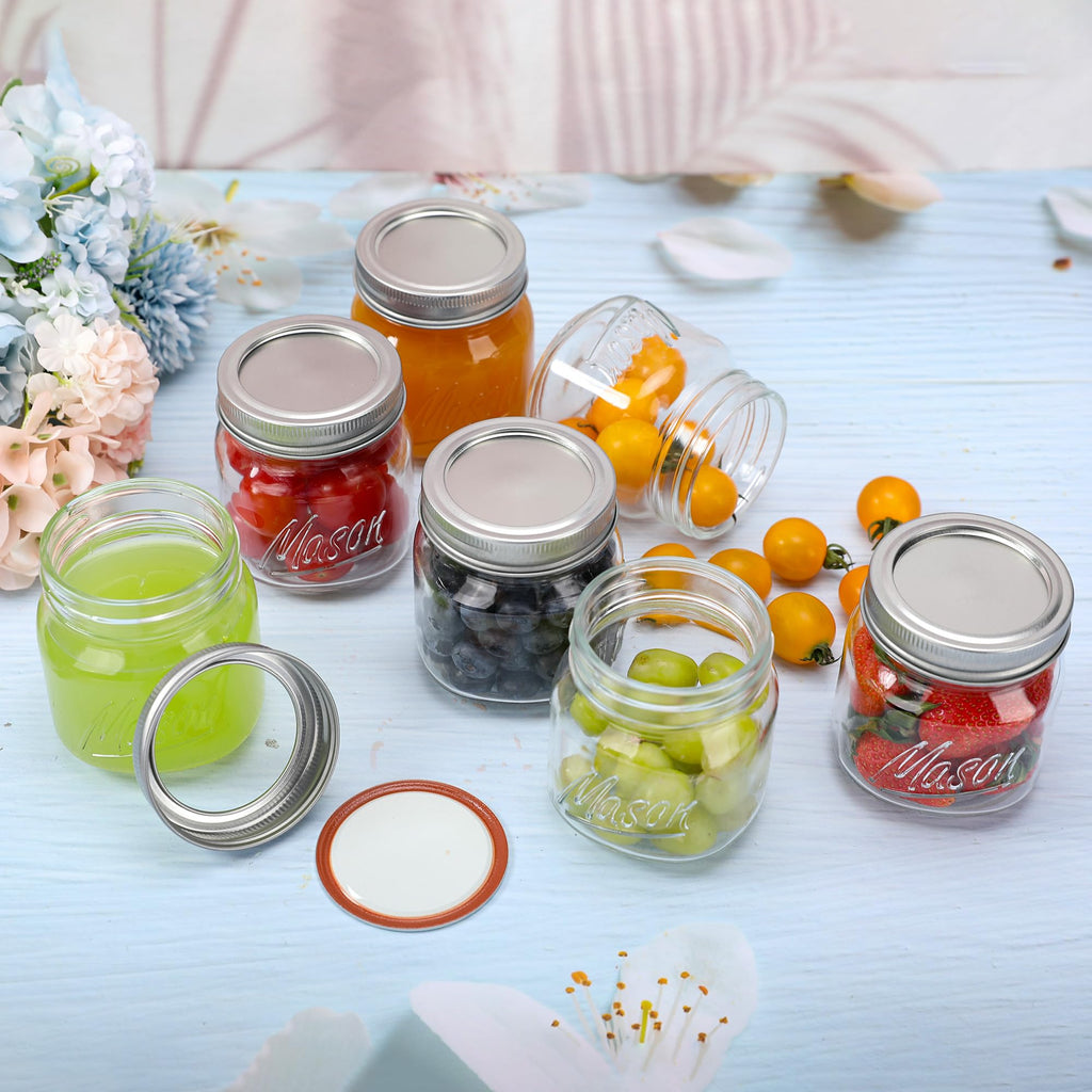 Mason Jars 10oz - 12Pack Glass Jars with Leak Proof & Food Grade Canning Jars for Spices, Dry Food Storage & DIY Crafts, Perfect for Home Cooks, Meal Prep, and Crafting Enthusiasts