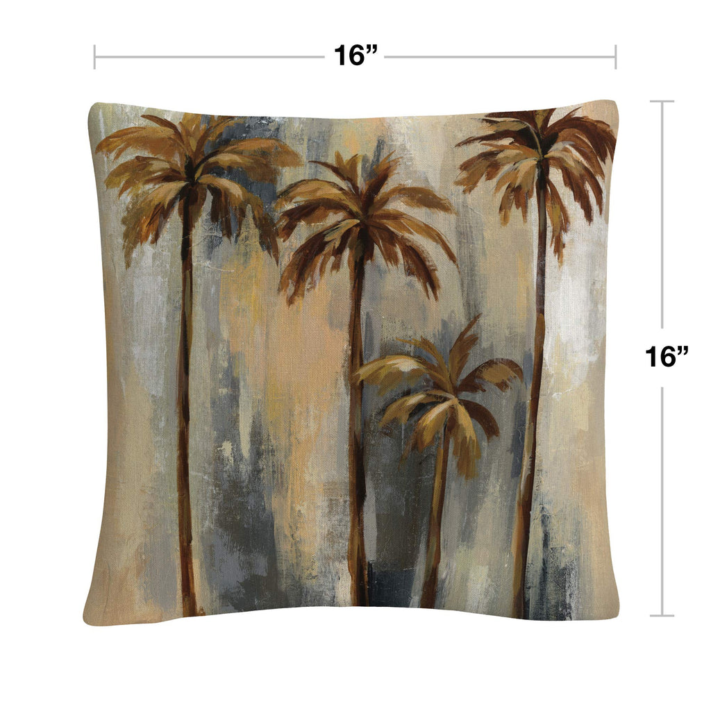 Trademark Fine Art Palm Trees II by Silvia Vassileva, 16x16 Decorative Throw Pillow