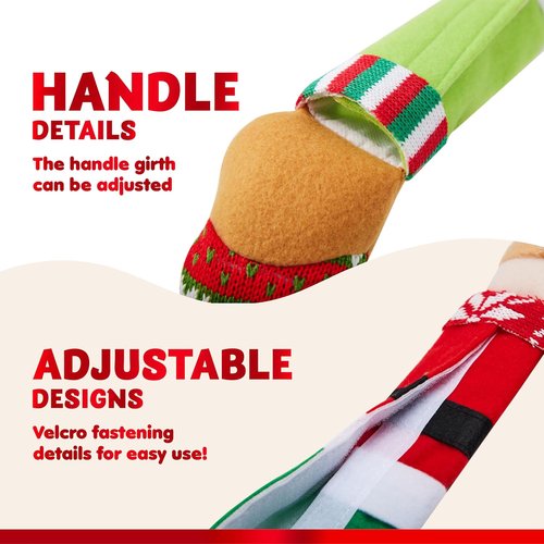 JOYIN Christmas Kitchen Appliance Handle Covers - 5 Pieces for Refrigerator, Microwave & Oven | Festive Indoor Décor