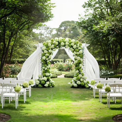 4 Pcs Hydrangea Artificial Flowers, Latex Real Touch Hydrangeas Lifelike Fake Hydrangea Flowers for Home Party Arrangements Wedding Bouquets Table Centerpieces Decor (2Dark Green&2Light Green)