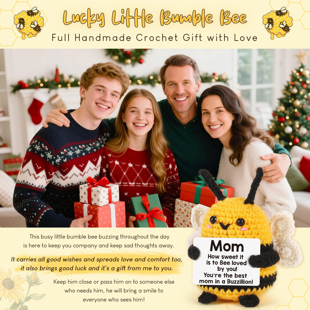 Mothers Day Mother Gifts for Mom Mothers Day from Daughter Son - Mom Gifts Mother's Day Mother-in-law Birthday Gift Ideas for Best Moms Ever Mama Mommy, Happy Birthday Cute Small Crochet Bee Present