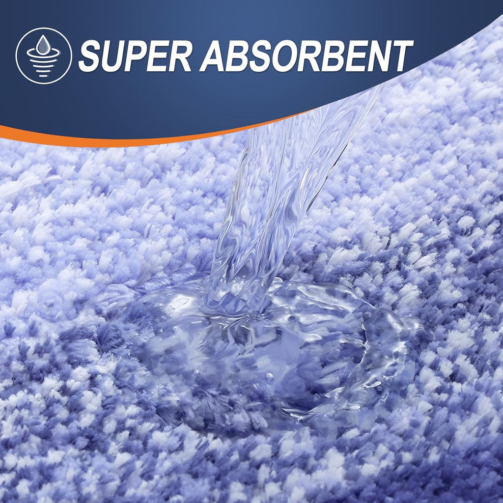 OLANLY Bathroom Runner Rug - Extra Soft Microfiber Mat | Quick Dry, Washable, 47x20, Blue-Violet