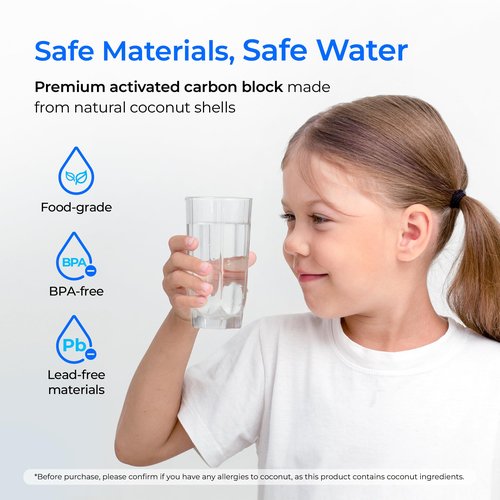 Waterdrop FQK2J Under Sink Water Filter, Replacement for GE FQK2J, FQK1K, 1350 Gallons Dual Flow Drinking Water Replacement Filters (4 Count)