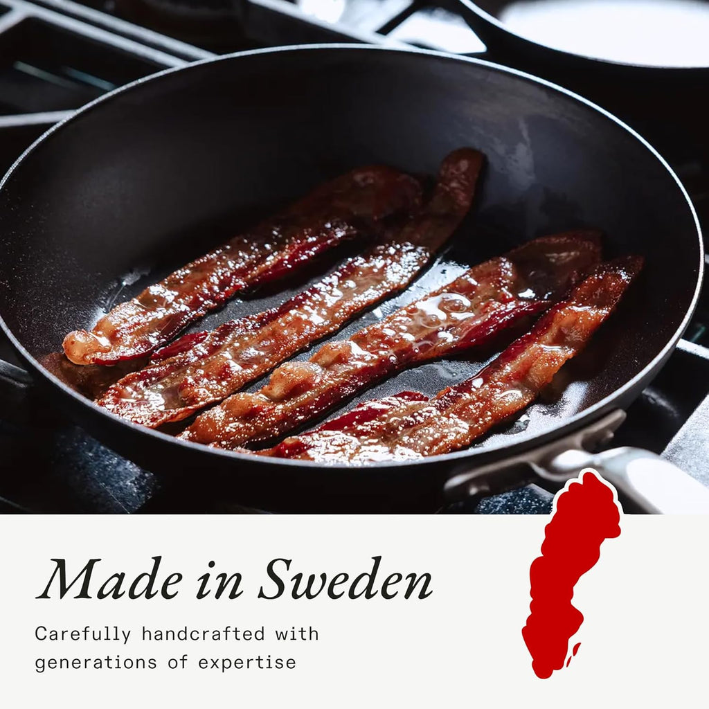 Made In Cookware | 3-Piece Seasoned Blue Carbon Steel Frying Pan Set - Induction Compatible | Professional Quality