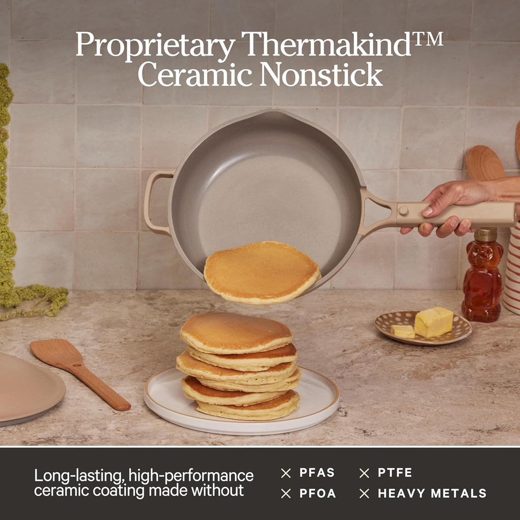 Our Place Always Pan 2.0 - 10.5” Nonstick Ceramic Cookware | Toxin-Free & Versatile 10-in-1 Design | Safe for All Cooktops & Ovens | Blue Salt
