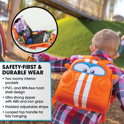 KIDDIETOTES Car Backpack for Boys and Children – Three Color Options of Cars Backpack for Toddlers – Perfect for Daycare, Preschool, Kindergarten, and Elementary School