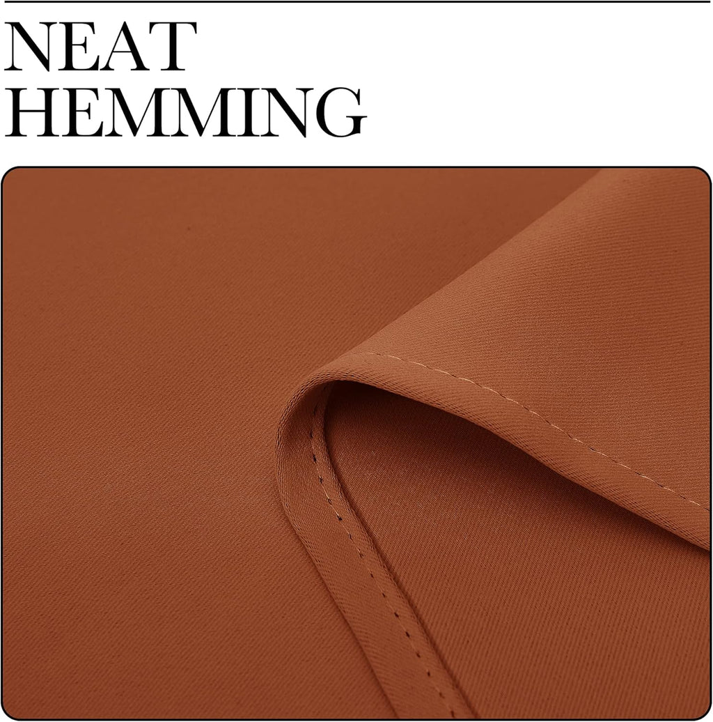 NICETOWN Blackout Draperies - Thermal Insulated Curtains for Girls Room | Burnt Orange, 34 x 84 Inches