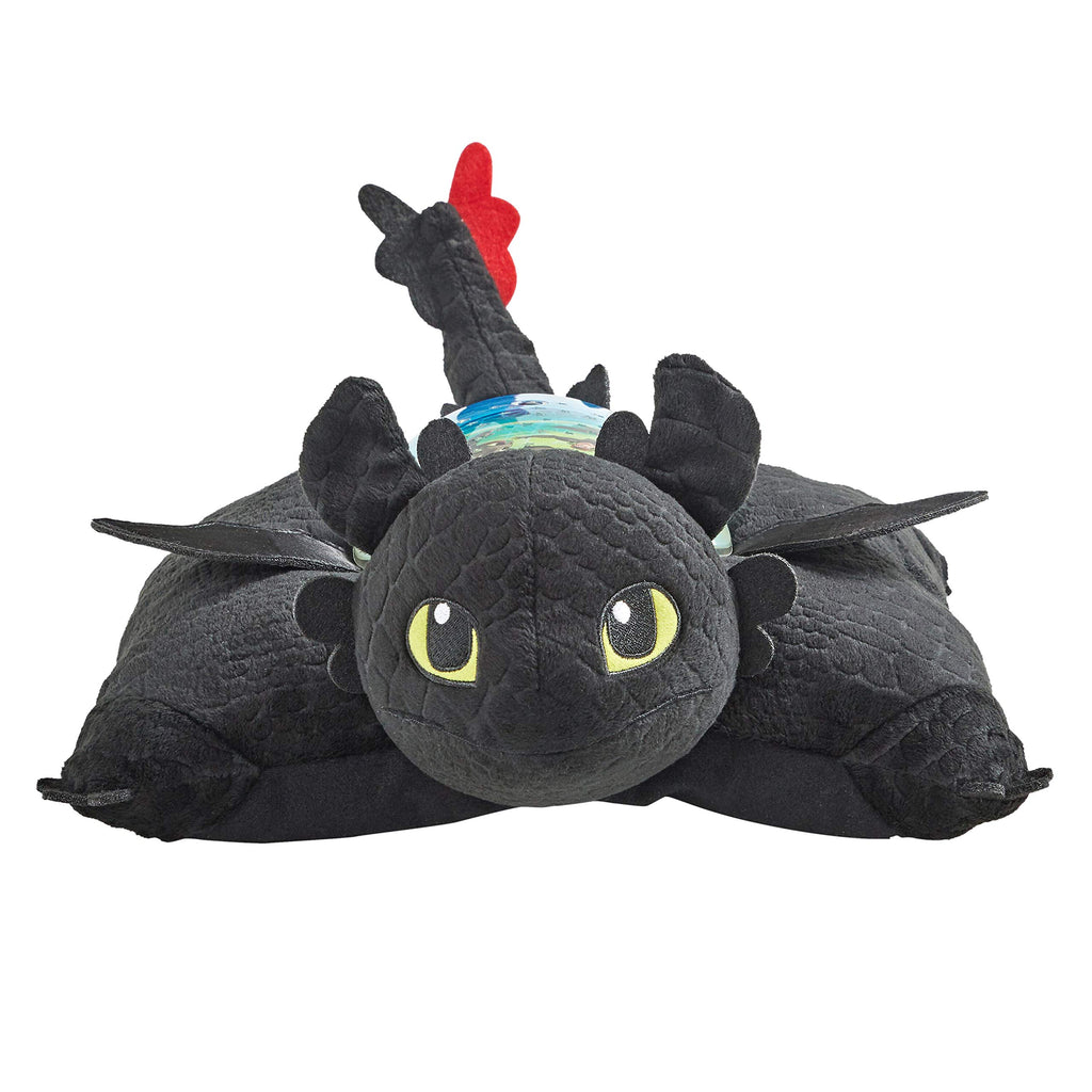 Pillow Pets 11 inch How to Train Your Dragon Toothless Sleeptime Lite, NBC Universal Stuffed Animal Nightlight, Plush Toy Gift for Kids