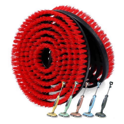 2-Pack Upgrade Mop Pad Replacement Brush Heads Suitable for Shark Steam Mop, Compatible with S7000/S7001/S8201/S7201 for Deep Cleaning Hardwood Tile Slate and Pool (Red)