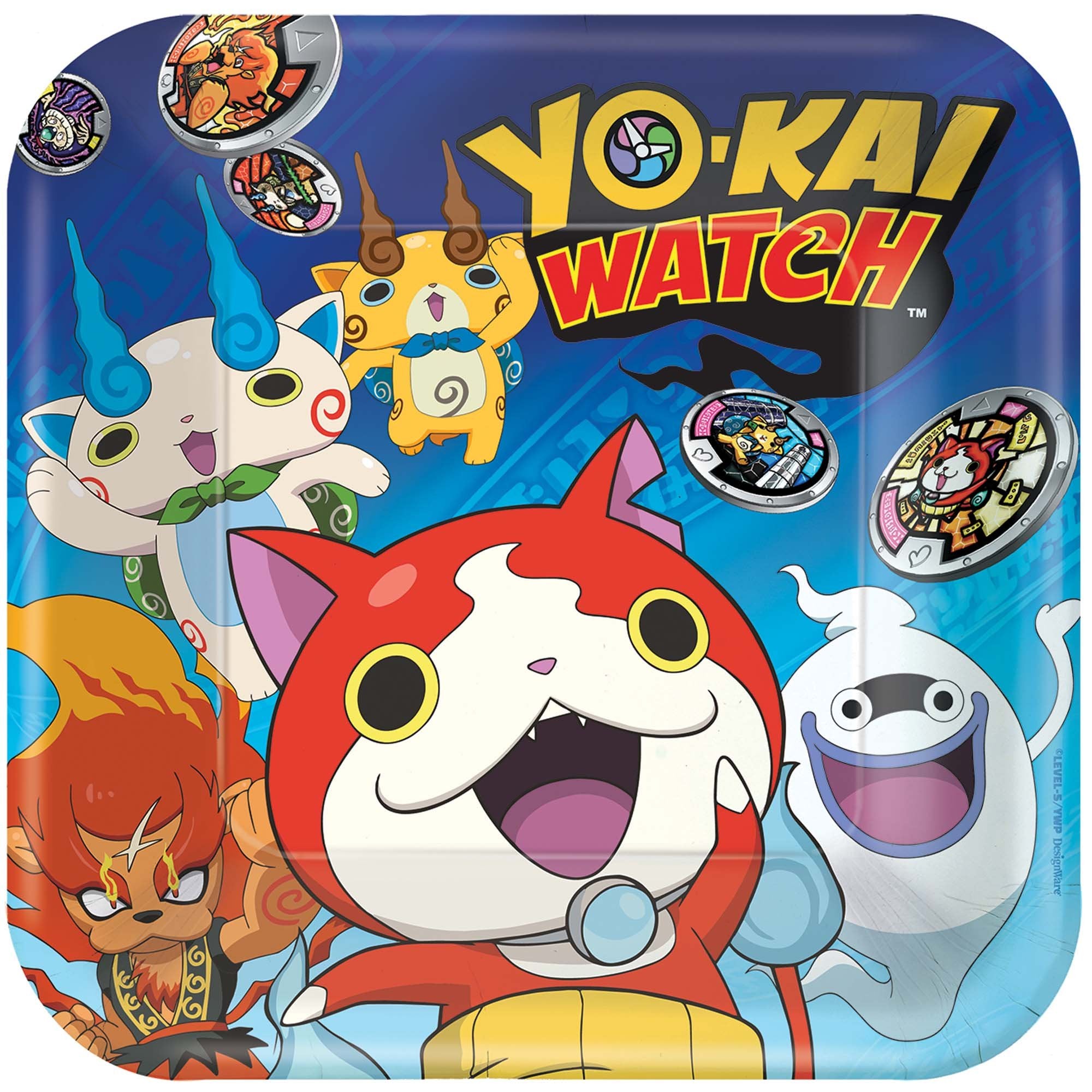 Yo-Kai Watch™ Square Plates, 9", Party Favor
