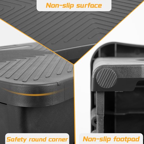 Folding 2 Step Stool for Kids Adults,Collapsible Rv Step Stool Holds 300LB,Anti-Slip Stool Portable Footstool Multifunctional for RV Home Kitchen Bedroom Office Bathroom