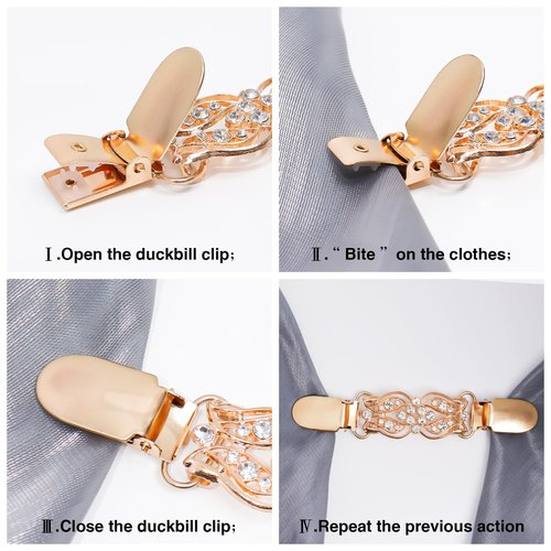 8 PCS Cinch Clip for Retro Sweater Clip,Dress Clip Back Cinch Shawl Cardigan Collar Pant Waist Tightener Clothes Clips to Tighten Dress for Women (Group f)
