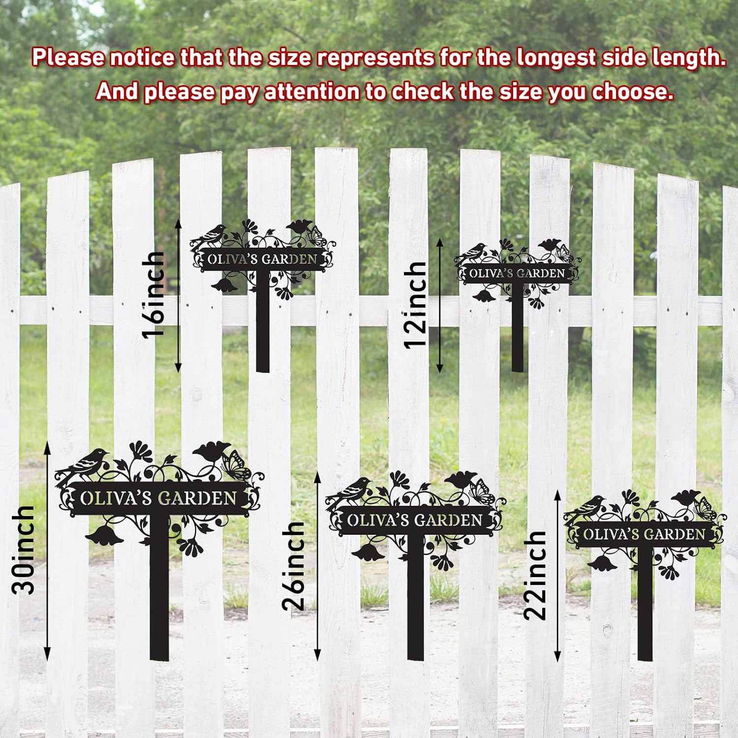 Personalized Metal Garden Sign - Custom Garden Stake | Unique Outdoor Decor for Gardeners