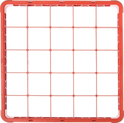 Carlisle FoodService Products RE25C24 OptiClean 25 Compartment Divided Glass Rack Extender, 1.78", Orange