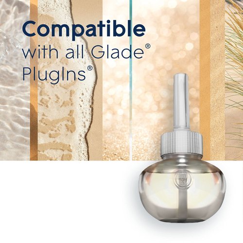 Glade PlugIns Refills Air Freshener, Scented and Essential Oils for Home and Bathroom, Aqua Waves, 3.35 Fl Oz, 5 Count
