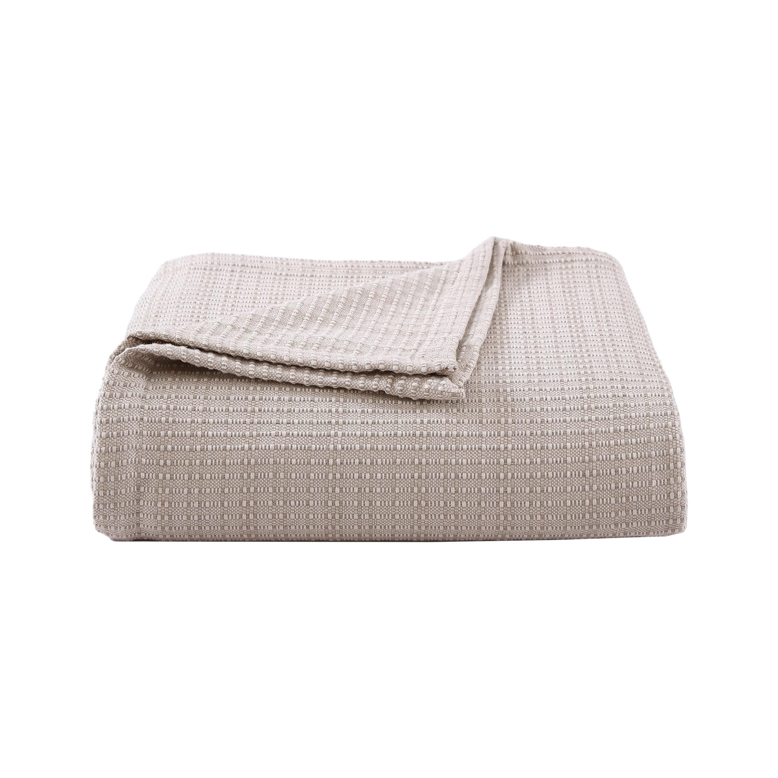 Tommy Bahama - King Blanket, Naturally Soft & Breathable Bedding for Couch or Bed, Lightweight for Year Round Comfort (Woven Textured Natural Brown)