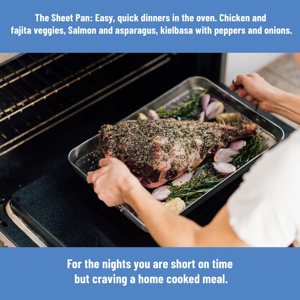 Misen Stainless Steel Roasting Pan with Handles - Versatile 5-Ply Design, Easy Grip Handles, Multi-Functional Cooking, Ideal for Baking, Searing, & Roasting, Superior Heat Conduction, Premium - 9"