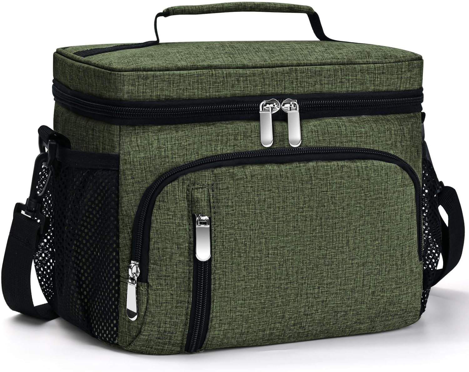 Skiennix Insulated Lunch Bag - 9L Leakproof Soft Cooler Tote with 5 Pockets | Green, Perfect for Work & Travel