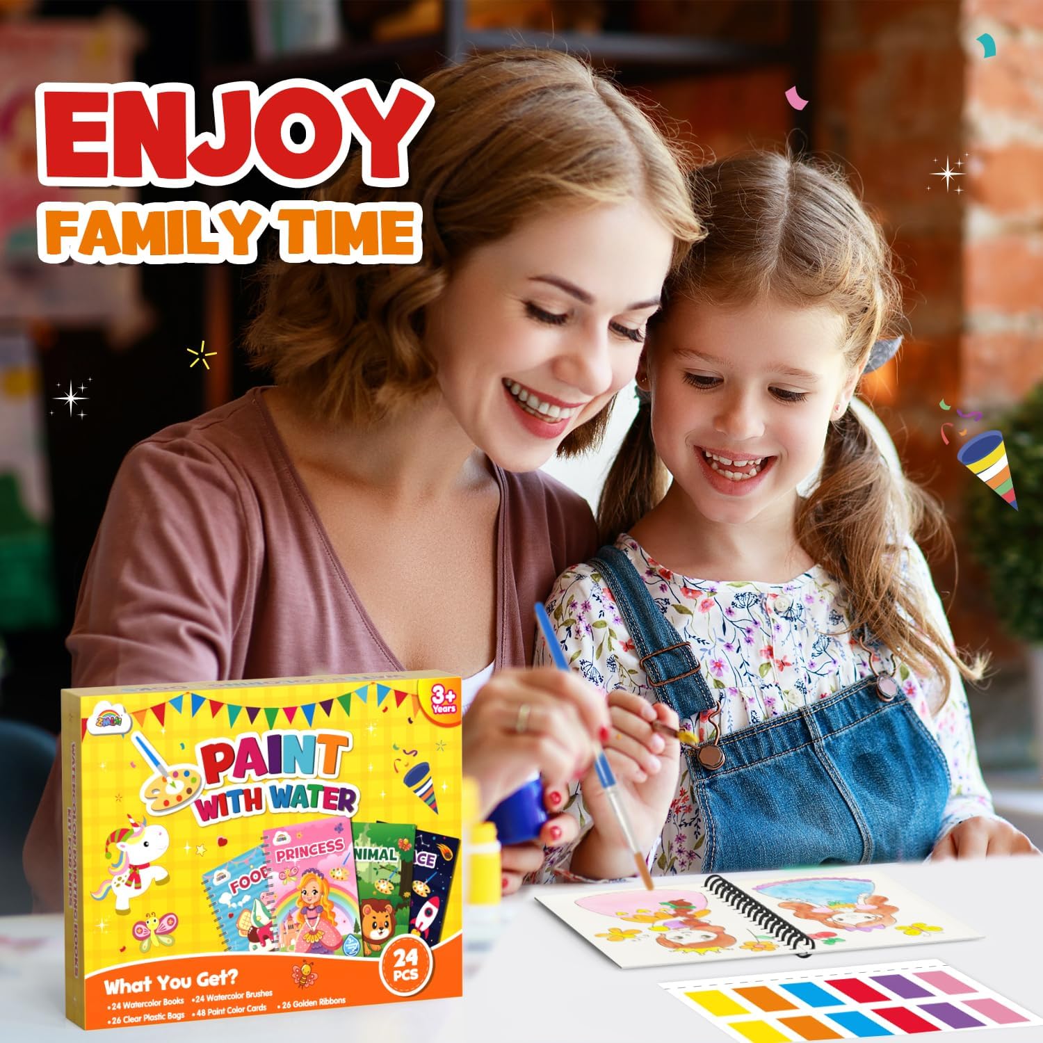 ZMLM 24 Mini Water Coloring Books for Kids - Perfect Easter Basket Stuffers for Ages 4-8