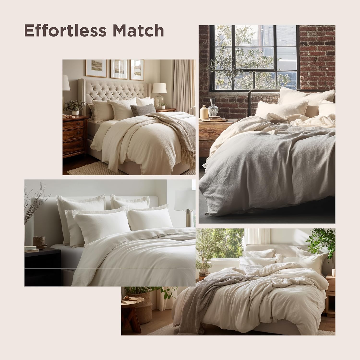 Bedsure Grayish Purple Duvet Cover Set - Extra Soft 3-Piece King Size Bedding, 104x90 Inches with Zipper Closure & 2 Pillow Shams