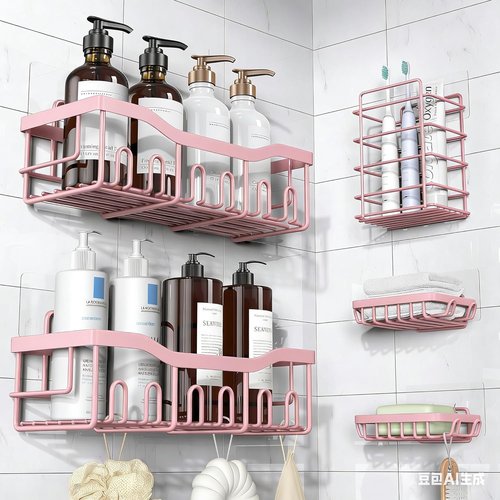 EUDELE Rustproof Stainless Steel Shower Caddy - No Drill Adhesive Organizer with Large Capacity | XL Size for Bathroom & Kitchen Storage
