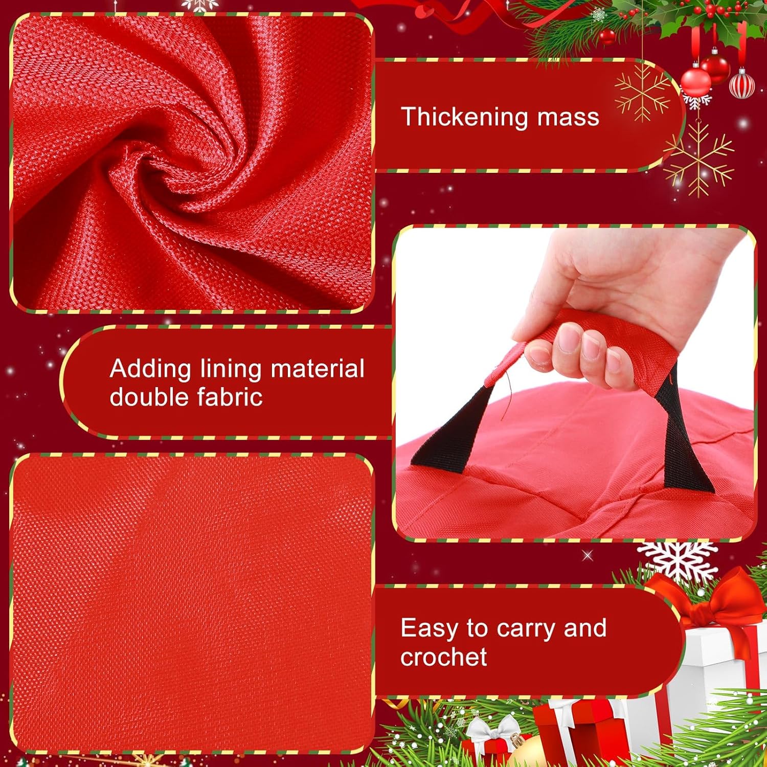 Regine Switzerland 26" Extra Large Double-Sided Christmas Wreath Storage Bag - Waterproof & Heavy Duty