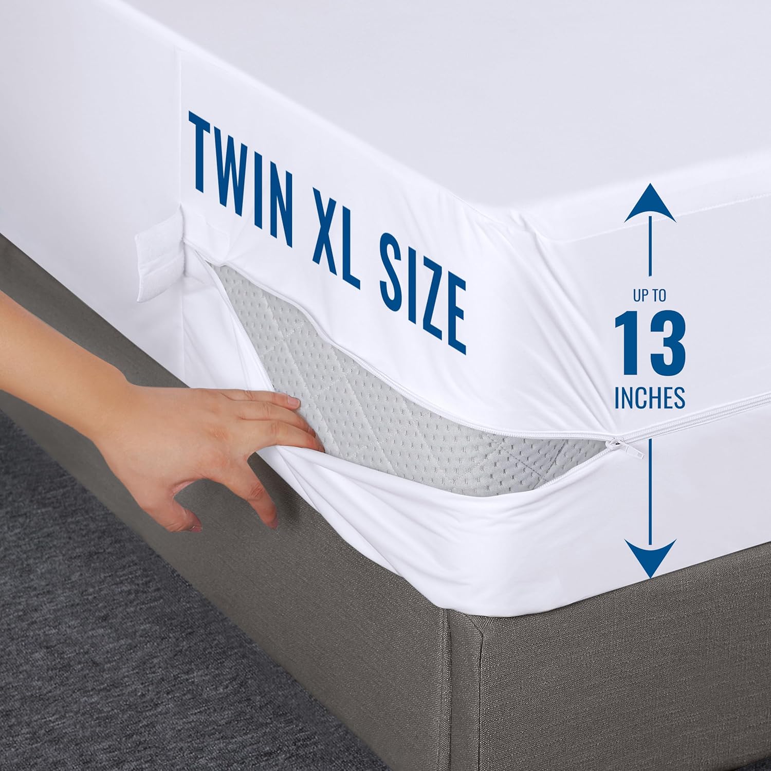 Utopia Bedding Mattress Protector - 100% Waterproof Bed Bug & Dust Mite Proof | Twin XL Size Encasement
