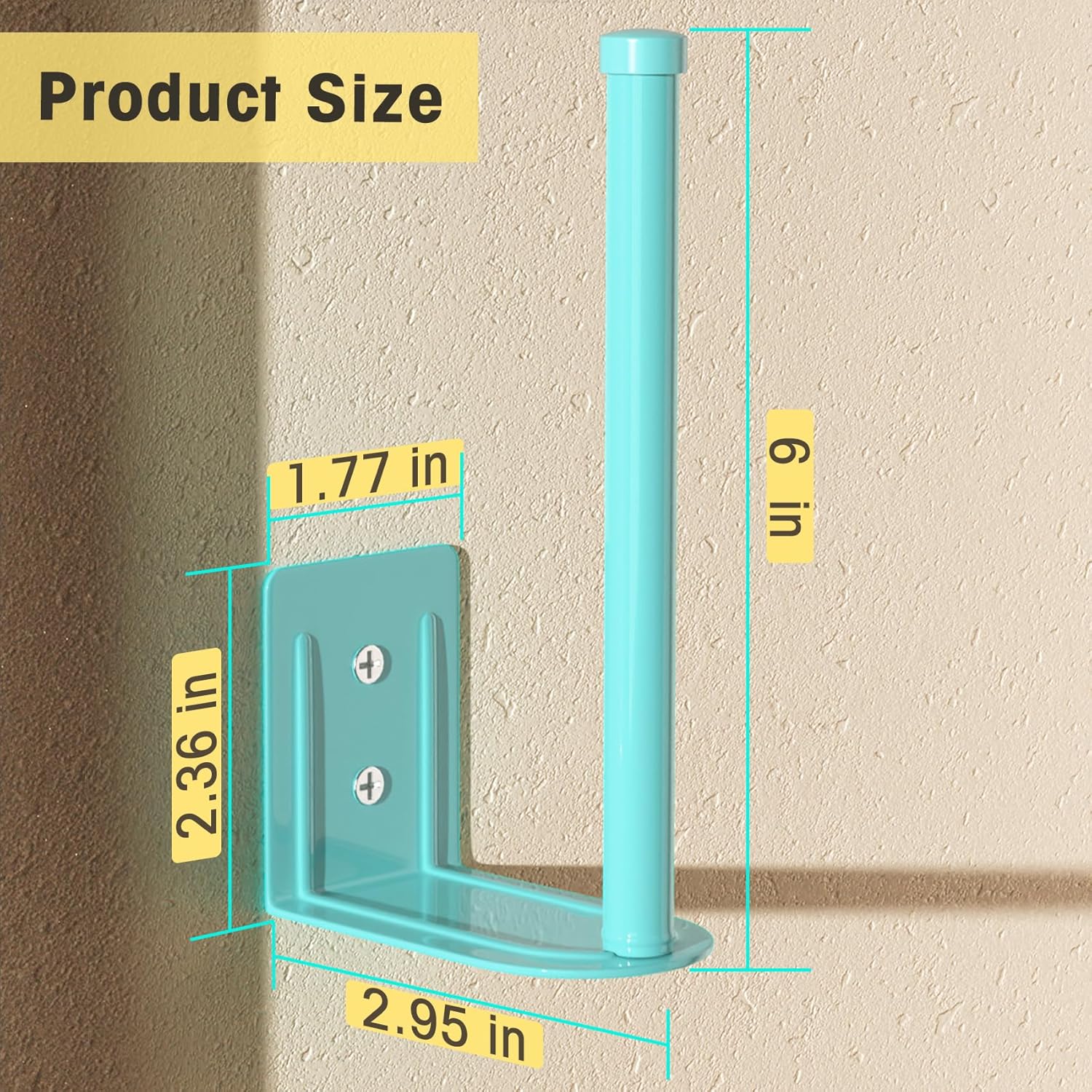 Skiennix Hat Rack - Stainless Steel Baseball Cap Organizer with Strong Adhesive | 2 Pack, Light Blue 6 in