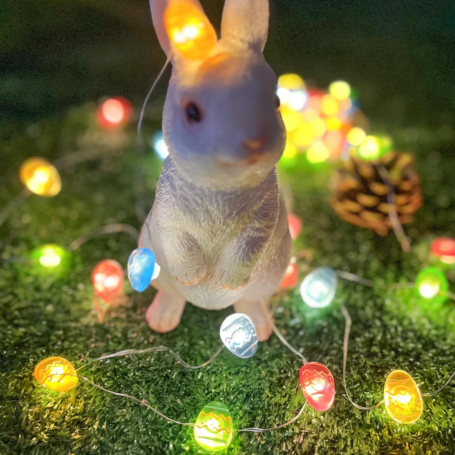 Skiennix Easter Egg Lights - Battery Operated Fairy Lights with Remote & 8 Modes | Waterproof Twinkle String Lights for Spring Decor (Multicolor)