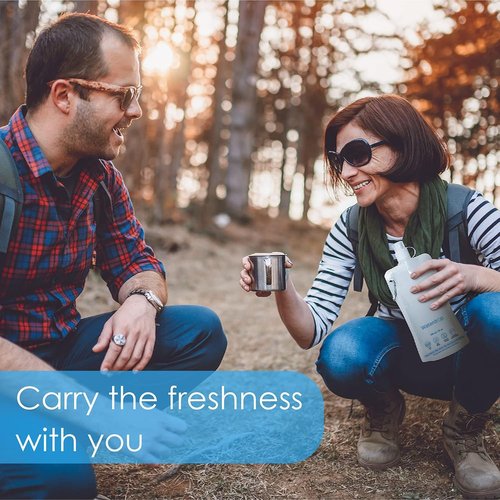 Waterdrop 16 oz Collapsible Water Pouch, Pack of 3, Hiking, Camping, Travel, BPA-Free, Reusable, Foldable