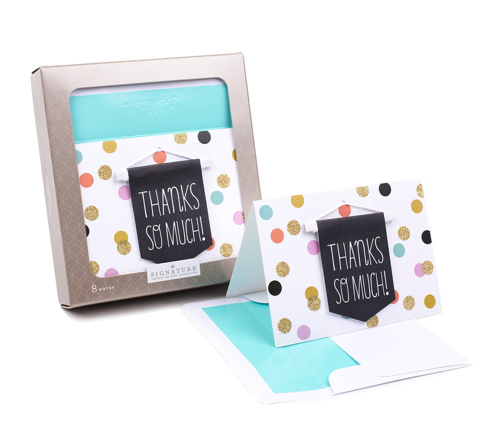 Hallmark Signature Thank You Notes (Thanks Banner, 8 Cards and Envelopes)