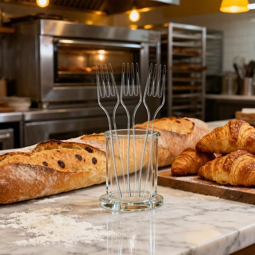 Zcaukya 100 Count Disposable Plastic Forks Set, Clear Plastic Forks Bulk, Heavy Duty Solid Utensils for Parties, Catering, and Everyday Use