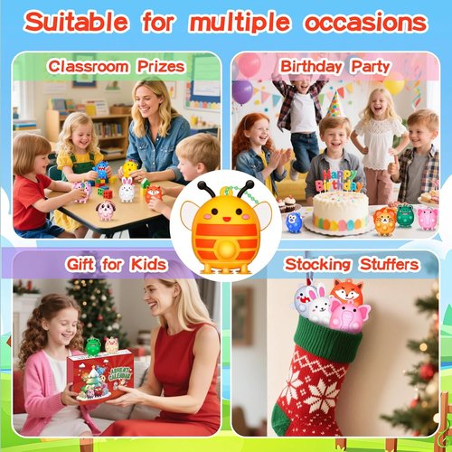 Advent Calendar 2025 | 3D Pop Animal Fidget Toys for Kids & Adults | Stress Relief Countdown Gifts