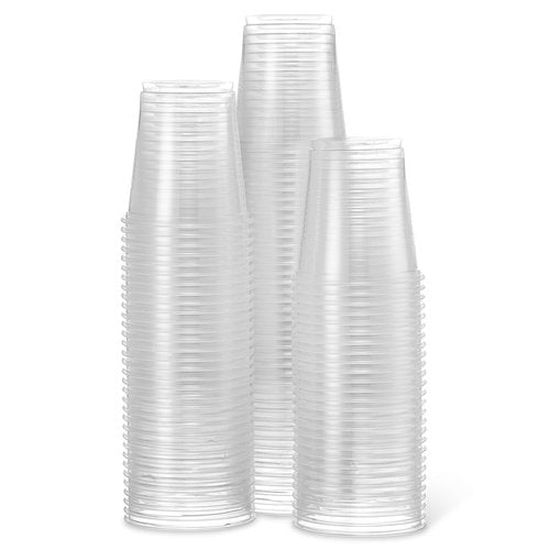 [2500 Count] PlastiMade 3 Oz Clear Plastic Disposable Reusable Cups For Drinking, Bathroom, Rinsing, Test, Medication, Party, Home, Office, Water, Juice, Kids. 25 Packs (1 Case)