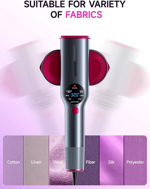 DRFLASH 2-in-1 Garment Steamer & Iron - Fast 15s Heat-Up, Portable Travel Size, 1200W with Large Ceramic Panel